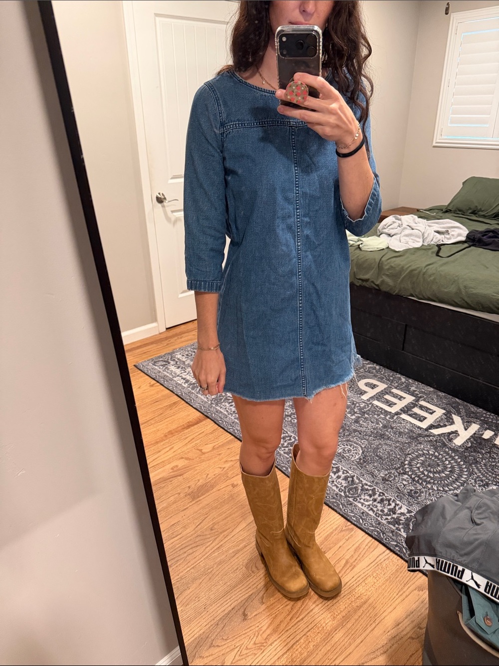 Madewell Light Blue Denim Shift Dress